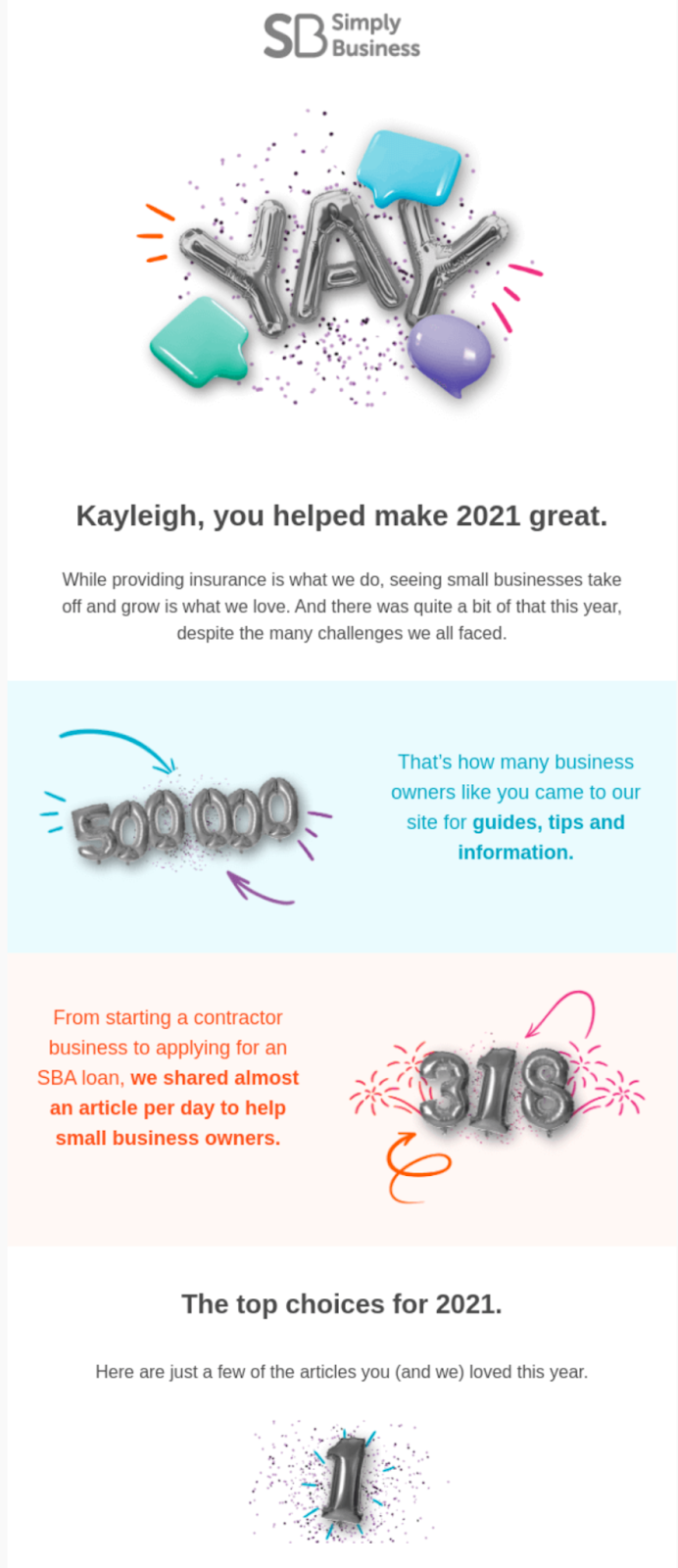 Simply business new year message